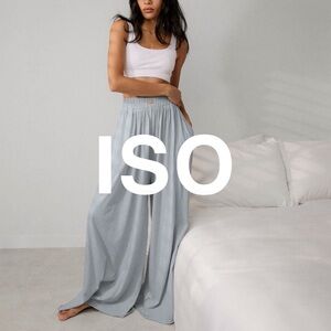 Lunya Wide Leg Pants in Tranquil Blue